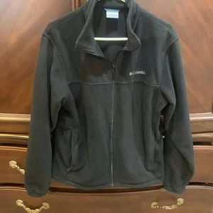 Men’s Columbia zip up fleece jacket black size M